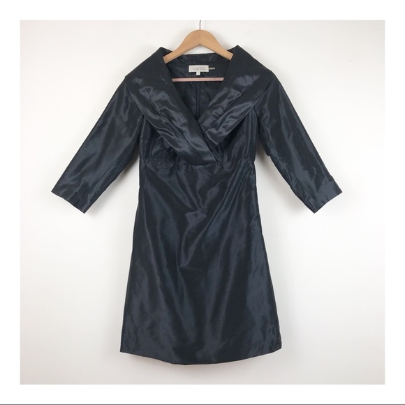 Rickie Freeman for Teri Jon Black Taffeta Dress Size 4 - Picture 1 of 10